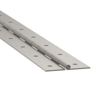 Punched Nickel Plated Steel Piano Hinge - 51mm Wide